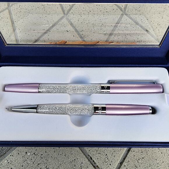 Swarovski Crystalline Stardust Lilac Ballpoint Stylus Pen Set - Picture 7 of 8